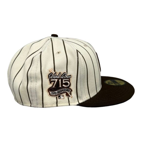 New Era 59Fifty Atlanta Braves Hank Aaron 715 25th Anniversary Fitted‎ Hat 7 5/8 - Picture 4 of 7